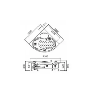 Акриловая Ванна Jacuzzi Celtia 150X150 9F43-141A 234825