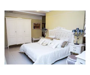 Комплект мебели в спальню Giogio Casa Memorie Veneziane (кровать, шкаф, тумбы, пуф, столик)