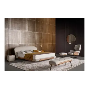 Комплект спальни Bonaldo Olos  (кровать, тумба прикроватная, пуф, банкетка)