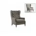 Кресло в отделке FABRIC ART. GIOTTO E19 CAT. ELITE LEGS WOOD BLACK AND GALVANIC POLISHED BRASS TOSCONOVA