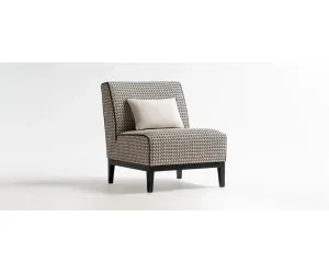 Кресло в отделке FABRIC ART PICO L02 BASE FIN WOOD COL WENG? HANDLE NIKEL FINISHES IN THE BACK TOSCONOVA