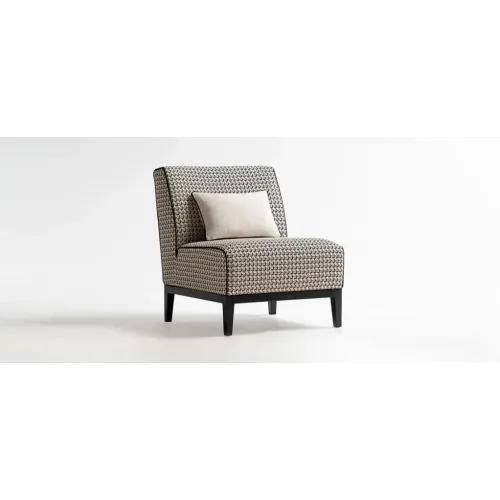 Кресло в отделке FABRIC ART PICO L02 BASE FIN WOOD COL WENG? HANDLE NIKEL FINISHES IN THE BACK TOSCONOVA