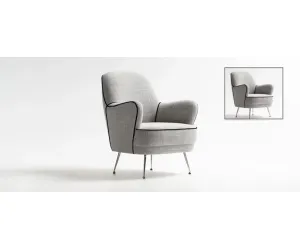 Кресло в отделке FABRIC ART. TWIGA L01 CAT LUSSO PIPING ART GIOTTO E35 CAT ELITE TOSCONOVA