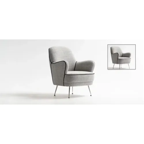 Кресло в отделке FABRIC ART. TWIGA L01 CAT LUSSO PIPING ART GIOTTO E35 CAT ELITE TOSCONOVA