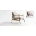 Кресло в отделке FABRIC DEDAR SAMSARA COL 003 CAT LUXURY BASE CANALETTO WALNUT WOOD COL NATURALE TOSCONOVA