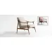 Кресло в отделке FABRIC DEDAR SAMSARA COL 003 CAT LUXURY BASE CANALETTO WALNUT WOOD COL NATURALE TOSCONOVA