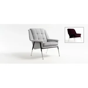 Кресло в отделке VELVET ART. GIOTTO E27 CAT ELITE PIPING L248.15 TOSCONOVA