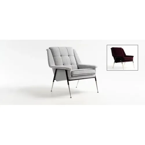 Кресло в отделке VELVET ART. GIOTTO E27 CAT ELITE PIPING L248.15 TOSCONOVA