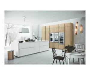 Кухня Cloe Seta Bianco Rovere Nodato Cesar Cucine