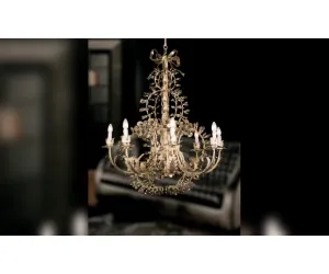 Mechini Кованая Люстра/8 Ламп/Swarovski И Муранское Стекло L219/8