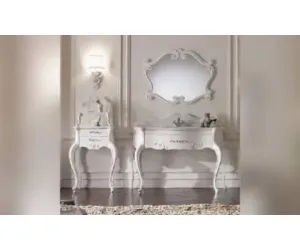 Mobili Di Castello Dante 6120/F04+6126/F04+Ab6124/M/F04 Комплект Мебели 107,5Х138Х61 См, Мрамор Bianco Cristallino/Декор Bianco