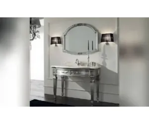 Mobili Di Castello Domiziano 3460/Silver Комплект Мебели 185Х106Х60 См, Мрамор Rosso Asiago/Декор Domiziano