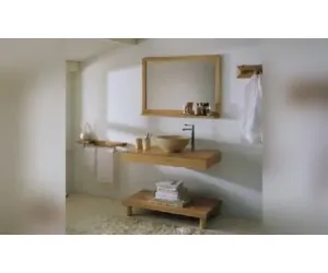 Mobili Di Castello Tribeca 3380 Комплект Мебели 100Х55 См: Тумба И Зеркало Из Массива Дерева, Керамическая Раковина, Дерево Каштан
