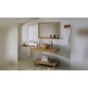 Mobili Di Castello Tribeca 3380 Комплект Мебели 100Х55 См: Тумба И Зеркало Из Массива Дерева, Керамическая Раковина, Дерево Каштан