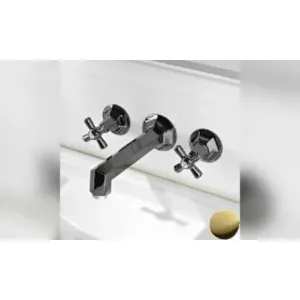 Sbordoni Deco Смеситель Для Раковины На 3 Отверстия, Цвет Глянцевая Латунь adx86176
