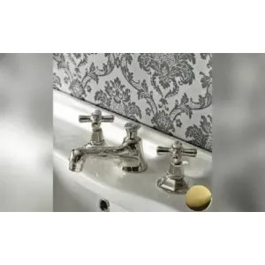 Sbordoni Deco Смеситель Для Раковины На 3 Отверстия, Цвет Глянцевая Латунь adx86172
