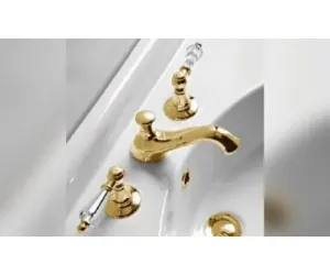Sbordoni Livia Смеситель Для Раковины На 3 Отверстия, Цвет Глянцевая Латунь/Swarovski adx86202