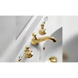 Sbordoni Livia Смеситель Для Раковины На 3 Отверстия, Цвет Глянцевая Латунь/Swarovski adx86202