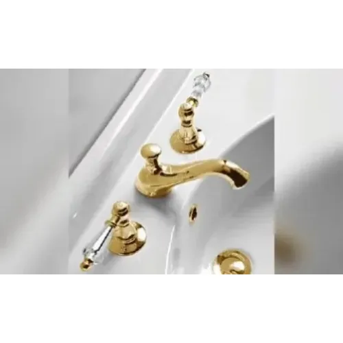 Sbordoni Livia Смеситель Для Раковины На 3 Отверстия, Цвет Глянцевая Латунь/Swarovski adx86202