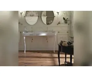 Sbordoni Palladio Раковина Двойная На Керамических Ножках 150Х57,5Хh75,5 См, Цвет Белый adx105257
