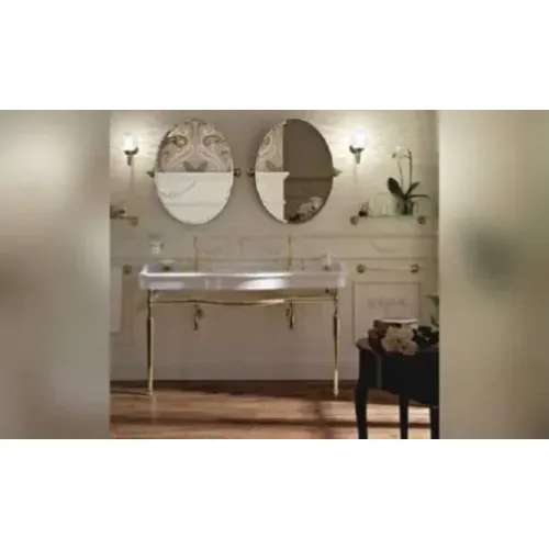 Sbordoni Palladio Раковина Двойная На Металлической Структуре 150Х57,5Хh76 См, Цвет Белый/Глянцевая Латунь adx105265