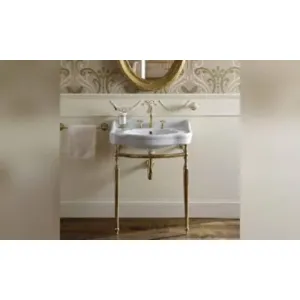 Sbordoni Palladio Раковина На Металлической Структуре 64,5Х52Хh76 См, Цвет Белый/Глянцевая Латунь adx105263