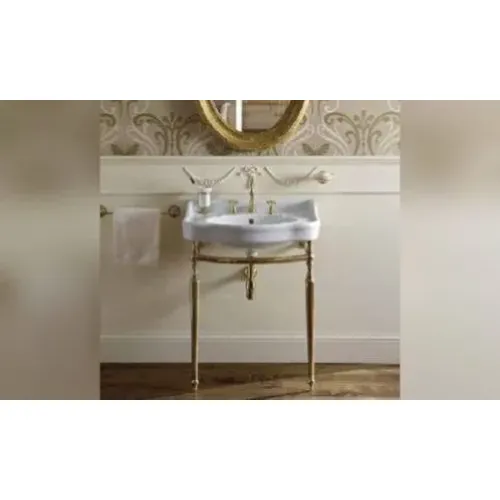 Sbordoni Palladio Раковина На Металлической Структуре 64,5Х52Хh76 См, Цвет Белый/Глянцевая Латунь adx105263