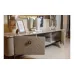 Спальня Penelope тумба ТВ (база+топ) 207x60x48 pelle lux 821 sabbia (821), base bronzo(B)