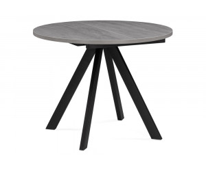 Деревянный стол Трейси 90(120)х90х75 бетон / черный