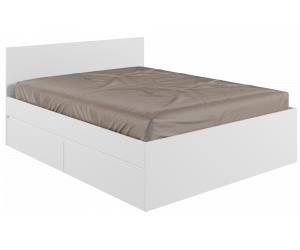 Двуспальная кровать Мадера 160х200 белый эггер