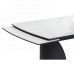 Керамический стол Готланд 160(220)х90х79 белый мрамор / черный