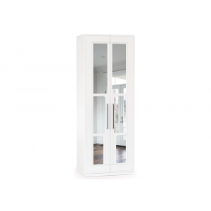Шкаф Вестра с зеркалом белый шагрень
