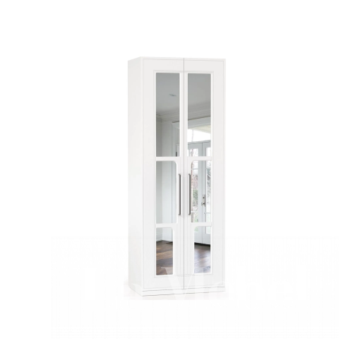 Шкаф Вестра с зеркалом белый шагрень