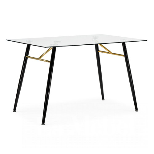 Стеклянный стол Holms 120x80x75 clear / black