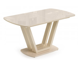 Стеклянный стол Келтик кремовый
