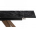 Стеклянный стол Морсби 140х80х76 черный мрамор / орех кантри