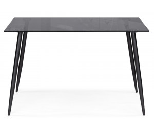 Стеклянный стол Smoke 120х80х75 clear gray / black