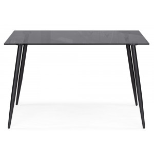 Стеклянный стол Smoke 120х80х75 clear gray / black