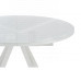 Стеклянный стол Трейси 100(140)х100х75 белый