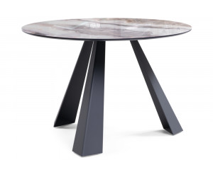 Стеклянный стол Вернер серо-коричневый агат / графит