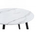 Деревянный стол Абилин 90х76 мрамор белый / черный матовый